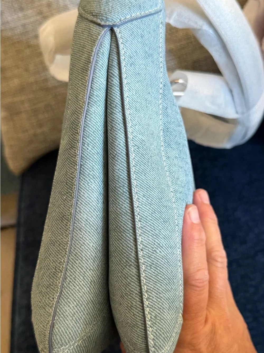 Kate Spade New York Deco Denim Suede Hobo Crossbody NWT